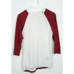 Departwest Men Small Red/White Shirt Buckle 3/4